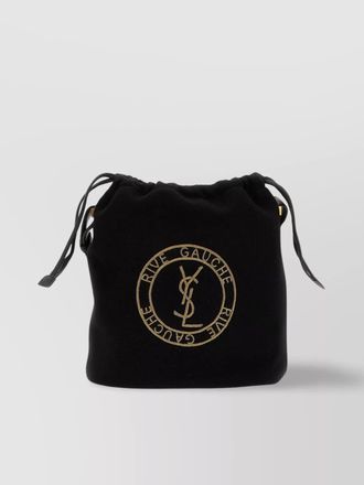Saint Laurent brand logo strap hardware clutch