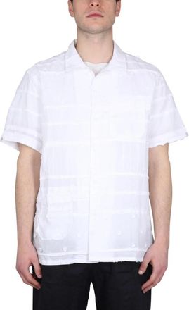 Engineered Garments Camp Shirt - Heren - Korte mouwen Overhemden - Wit - M - Overhemden