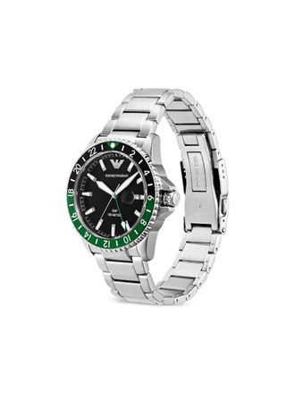 Emporio Armani World Explorer 42mm - men - stainless steel - One Size - Black