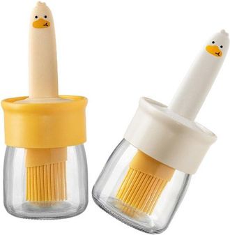 OEM 2 Botellas De Aceite, Dispensador De Aceite Con Cepillo, Cepillo De Silicona, Botellas Para Cocinar, Barbacoa Y Hornear