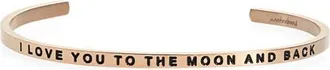Mantraband I Love You to the Moon and Back Cuff in Rose Gold at Nordstrom