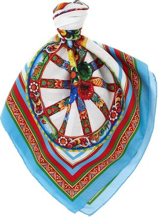 Dolce & Gabbana Multicolor Carretto Printed Scarf