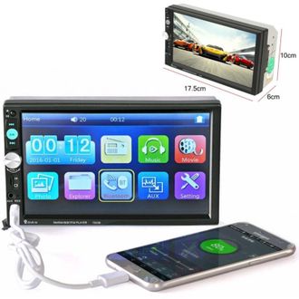 Trade Shop Trade Shop Traesio - Stereo 7023b Lcd 7,0 Full Hd 1080p Auto Mp4 Mp5 Radio Fm Bluetooth Telecomando