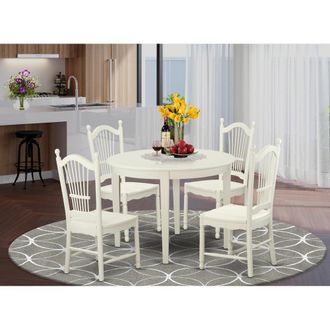 East West Furniture 5 PcKitchen dinette set - Dinette Table and 4 Dining Chairs