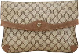 Gucci Pre-owned Clutches, female, Beige, Size: ONE SIZE Pre-owned Leather gucci-bags