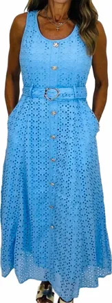 Entro Womens The Jimmie Dress In Powder Blue