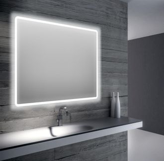 San Marco San Marco - Specchio Da Bagno Retroilluminato A Led Sul Perimetro Da 90x75 Cm Specchio Con Luce