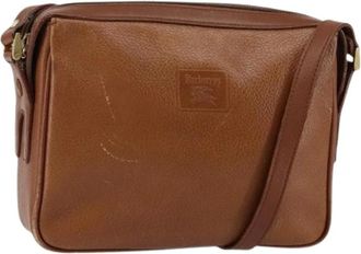 Burberry Pre-owned Cross Body Bags, female, Brown, Size: ONE SIZE Pre-owned Leather Shoulder Bag