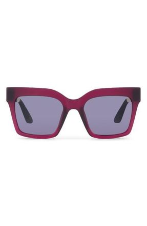 Toms Adelaide 52mm Gradient Square Sunglasses in Midnight Plum Crystal Fade at Nordstrom