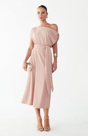 Willa Eva Midi Dress in Blush at Nordstrom, Size 14