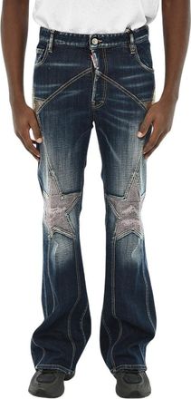 Dsquared2 Blue Bootcut Mid Rise Jeans