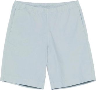 Paul Smith Shorts met elastische tailleband - Heren - Korte Broeken - Blauw - M - Katoen - Korte Broeken