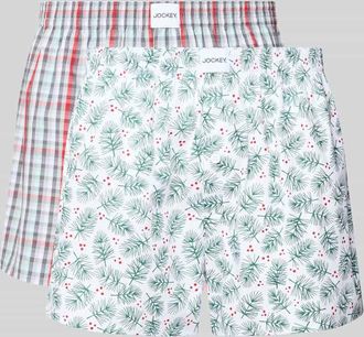 Jockey Relaxed Fit Boxer mit Logo-Patch im 2er-Pack in Lind, Gr&ouml;&szlig;e L