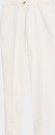 Brunello Cucinelli Mens Dyed Cotton Straight-Fit Pants