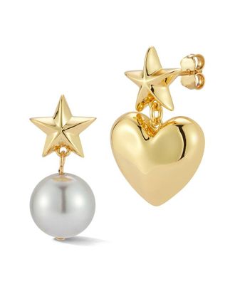 Chloe and Madison Chloe And Madison Plated Heart Earrings