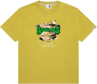 Aape By A Bathing Ape T-shirt Aape Head con stampa - Giallo