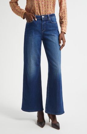 L'agence Alicent High Waist Wide Leg Jeans in Marvista at Nordstrom, Size 23