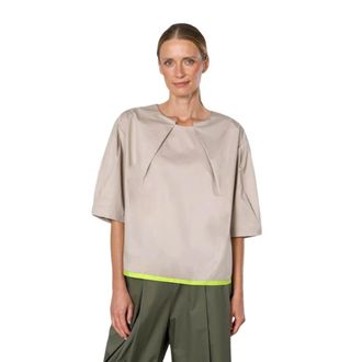 Chie Mihara Dames, Blouses & Shirts, Beige, Maat: M Katoen