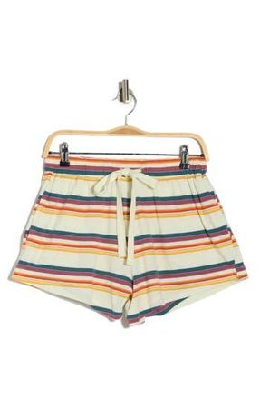 The Great. The Bonfire Cotton French Terry Shorts in Cream Beach Stripe at Nordstrom Rack, Size 0 (Fits Like 0-2 Us)