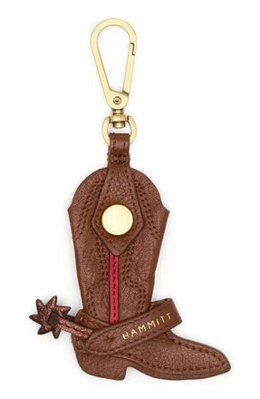 Hammitt Lauri Boot Bag Charm in Chocolate Diamond Pebble/gold at Nordstrom