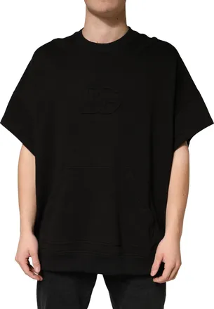 Dolce & Gabbana Mens Black Cotton Crewneck Short Sleeve T-Shirt
