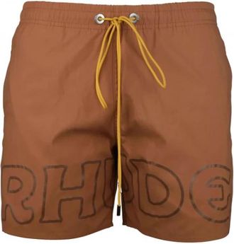 Rhude Heren, Badkleding, Bruin, Maat: S Nylon