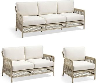 Frontgate Atwood Seating Replacement Cushions - Lounge Chair, Standard, Natural - Frontgate