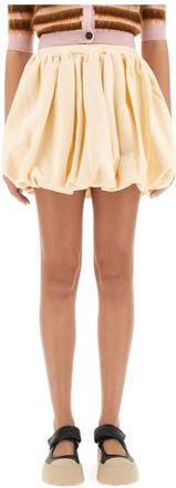 Marni Korte Rok - Dames - Korte rokken - Beige - S - Katoen - Rokken