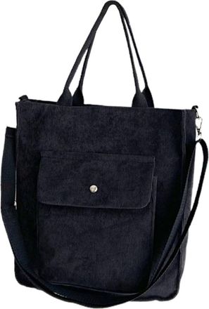PartyKindom Large Capacity Corduroy Tote Bag for Women Wear-resistant Single Shoulder Handbag Fashion Storage Crossbody for Shopping Travel Office School Use
