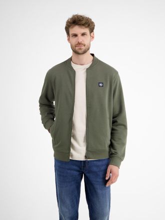 Lerros Sweatjacke LERROS College-Sweatjacke f&uuml;r Herren, Herren, Gr. S, nordic olive, 50% Baumwolle, 50% Polyester, Sweatjacken Sweatjacke