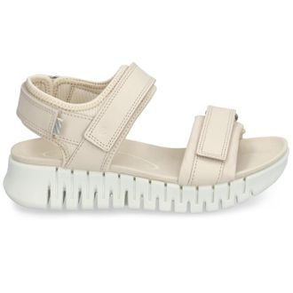 Ecco Ecco Gruuv Sol Leather Textile Womens Slingbacks Sandals - Limestone - Size:UK 6.5-7