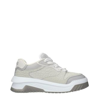 Versace Herens Sneakers Leer Grijs/Parelgrijs