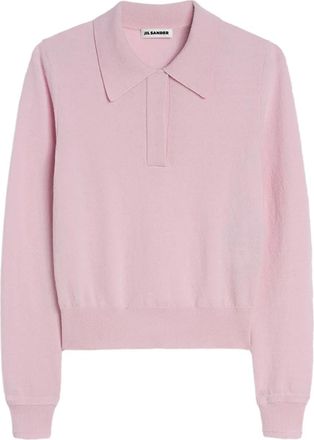 Jil Sander Maglione stile polo in lana - Rosa