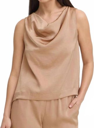 b.young Dacanna Drape Tank Top In Stucco