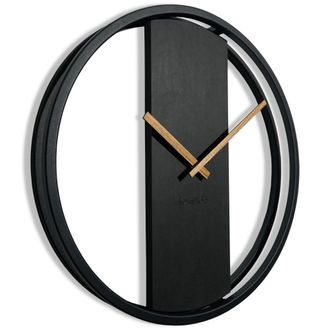 OEM Reloj Redondo Negro Loft Oval De Metal De 50 Cm