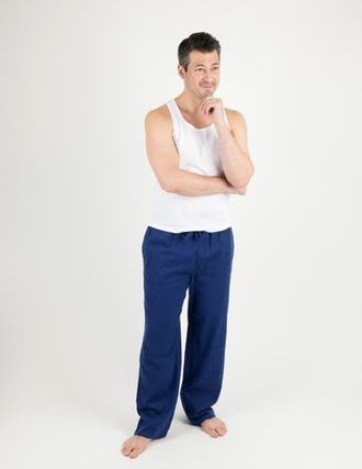 Leveret Mens Cotton Flannel Holiday Pajama Pants in Navy at Nordstrom, Size Xxx-Large