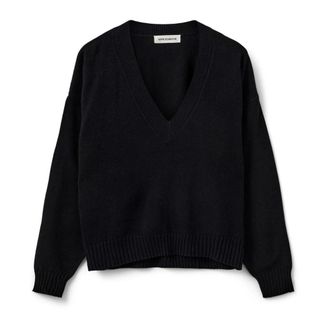 Sofie Schnoor V-neck Knitwear, female, Black, S, Black V-Neck Jumper Edensw Style