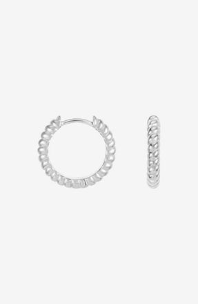 Dower & Hall Mens Small Twist Hoops in Sterling Silver at Nordstrom