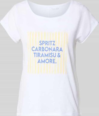 Christian Berg T-Shirt mit Statement-Print in Weiss, Gr&ouml;&szlig;e XXL