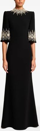 Jenny Packham Ilana Embellished Maxi Dress in Liquorice at Nordstrom, Size 6 Uk