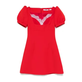 Vivetta Vivetta, Dames, Jurken, Rood, Maat: 2XS Poliester