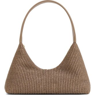 Mansur Gavriel Candy Woven Raffia Baguette Bag in Anise at Nordstrom