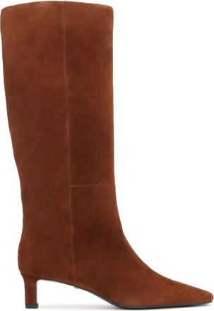 Kazar Hoge Laarzen - Dames - Laarzen met Hak - Bruin - 35 EU - Leer - Schoenen