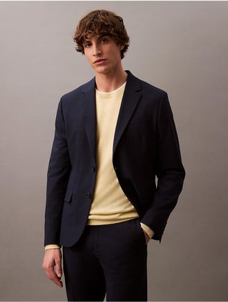 Calvin Klein Mens Refined Slim Blazer - Navy - XL