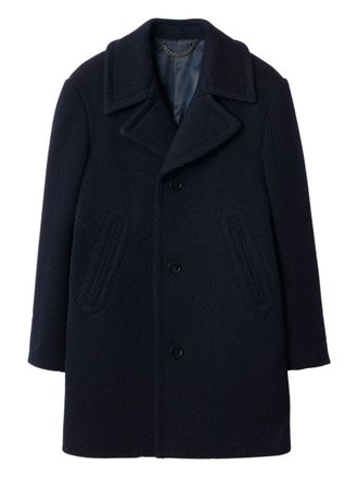 Burberry single-breasted wool coat - men - Wool - 50 - Blue