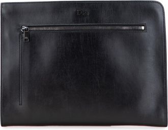 Dior Black Leather Clutch Bag (Pre-Owned)