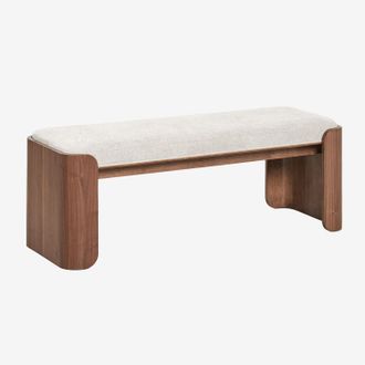 Sklum Banco En Madera De Caucho Y Chapa Lofren Sklum