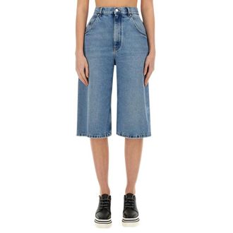 Stella McCartney Dames, Korte broeken, Blauw, Maat: W26 Denim