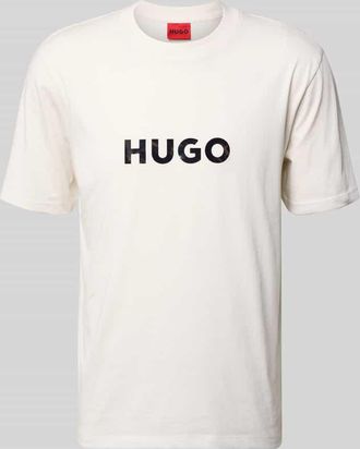 HUGO BOSS Regular Fit T-Shirt aus reiner Baumwolle Modell DUMEO in Kitt, Gr&ouml;&szlig;e XXL