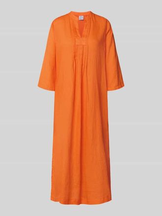 Emily van den Bergh Tunikakleid aus Leinen mit 3/4-Arm in Orange, Gr&ouml;&szlig;e 36